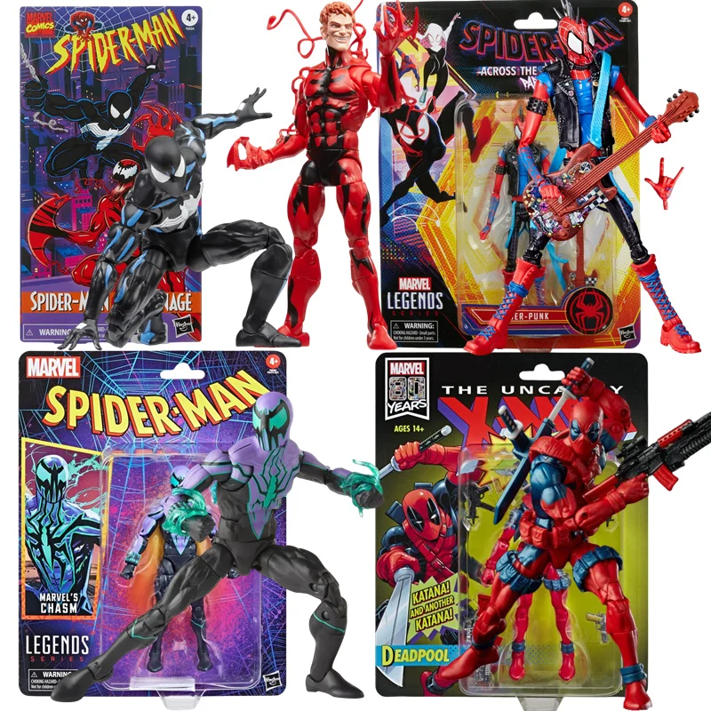 

Hasbro Chasm Spider Man Ben Reily SPIDER PUNK Carnage Deadpool Action Figure Change Head Hand Toys Model Doll kids For Toy Gift