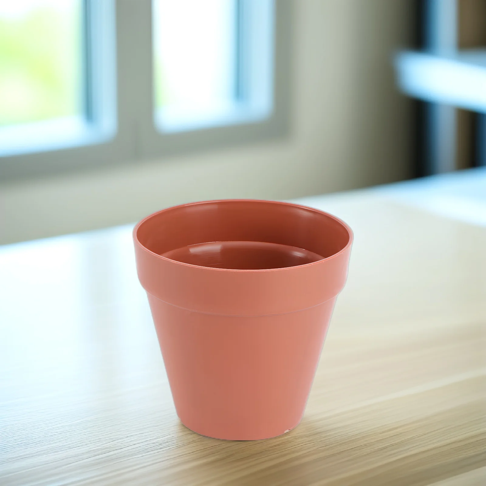 

5pcs Resin Durable Plastic Planters Simple Style Balcony Flower Pots Simple Flower Pot Home Office Balcony Decor Containers