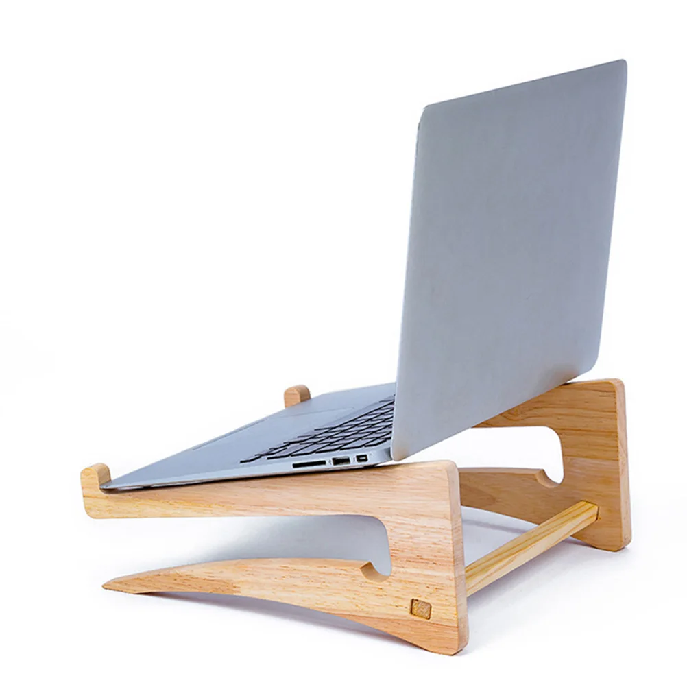

Ergonomic Laptop Riser Computer Heightened Shelf Portable Wooden Bracket Stands for Laptops Desk Keyboard Holder Cooling Rack