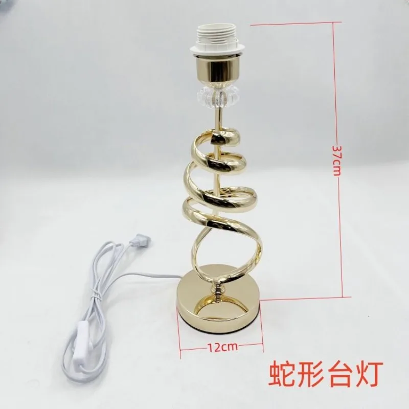 Floral Golden Chrome Metal LED E27 Screw Base Lamp Holder Socket DIY Table Lamp Base Bedroom Bedside Home Decor Accessory New
