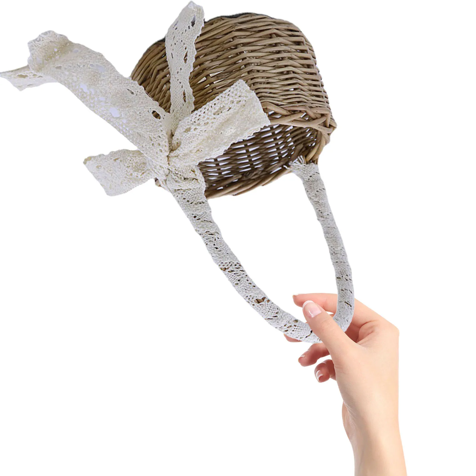 

1Pcs Rattan Plant Container Handmade Basket for Flowers Grass Decorative Use in Various Rooms Rattan Basket