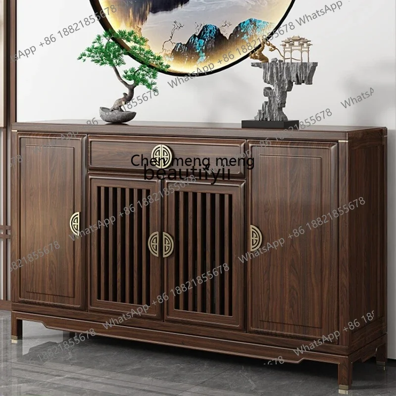 

CC182Новый боковой шкаф в китайском стиле, черное дерево у стены, узкий шкаф для хранения, входной шкаф из массива дзен R