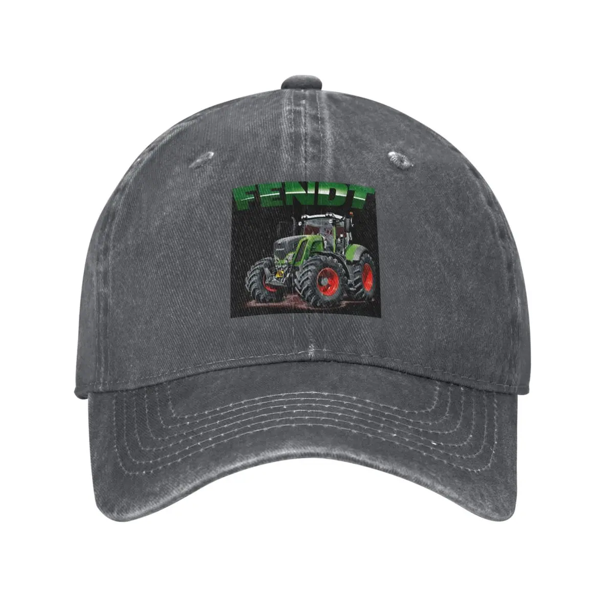 Fendt German Tractors Baseball Caps Snapback Denim Fabric Hats Outdoor Adjustable Casquette Sports Baseball Cowboy Hat forUnisex