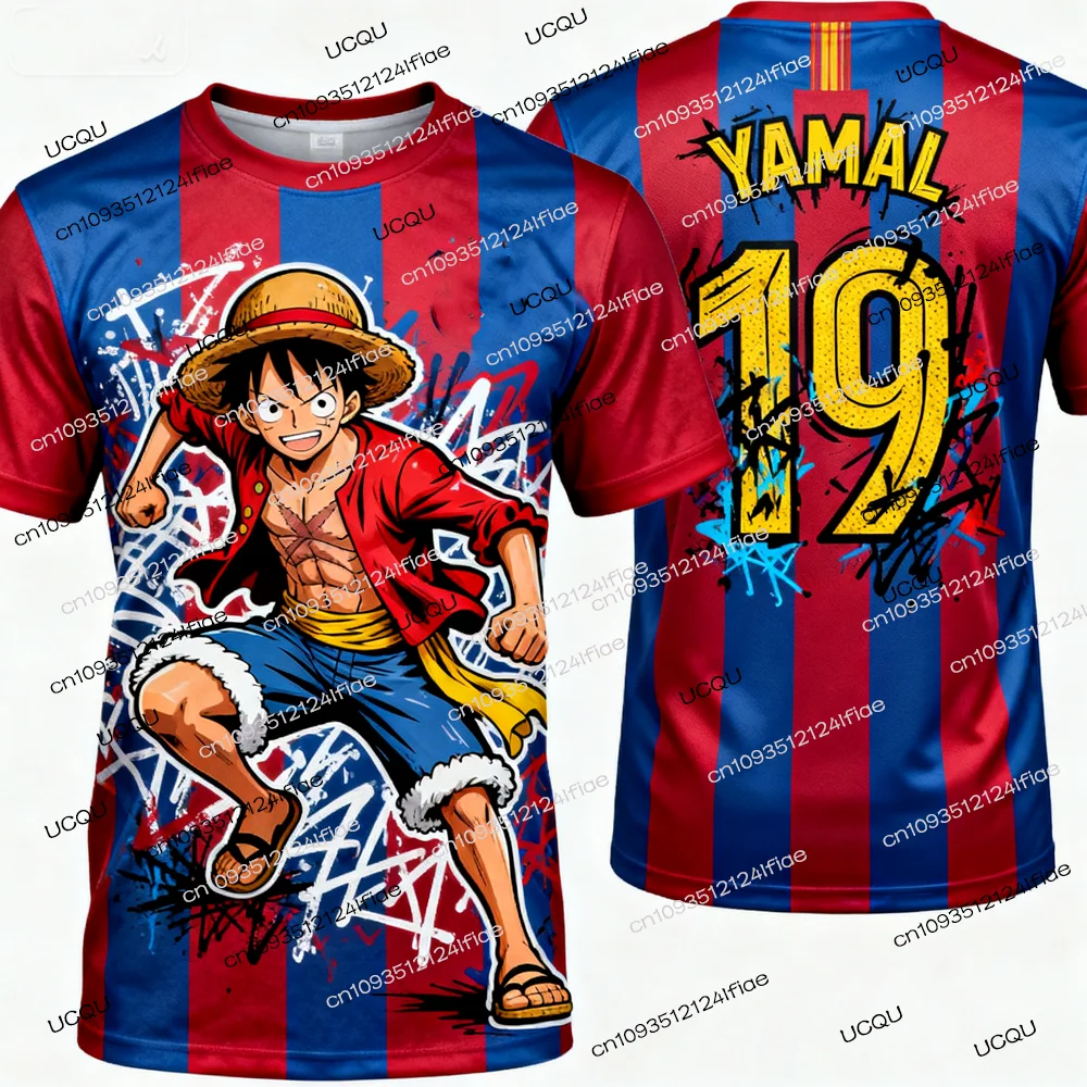 2025 جديد قطعة واحدة لوفي طبعة خاصة لكرة القدم جيرسي تي شيرت اسبانيا No.19 يامال لكرة القدم جيرسي التي شيرت مروحة خاصة جيرسي كيت