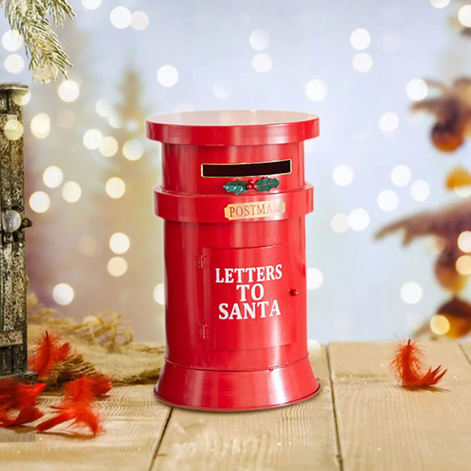 Christmas Decorations Santa Mailbox Iron Christmas Delivery Mailbox for Home