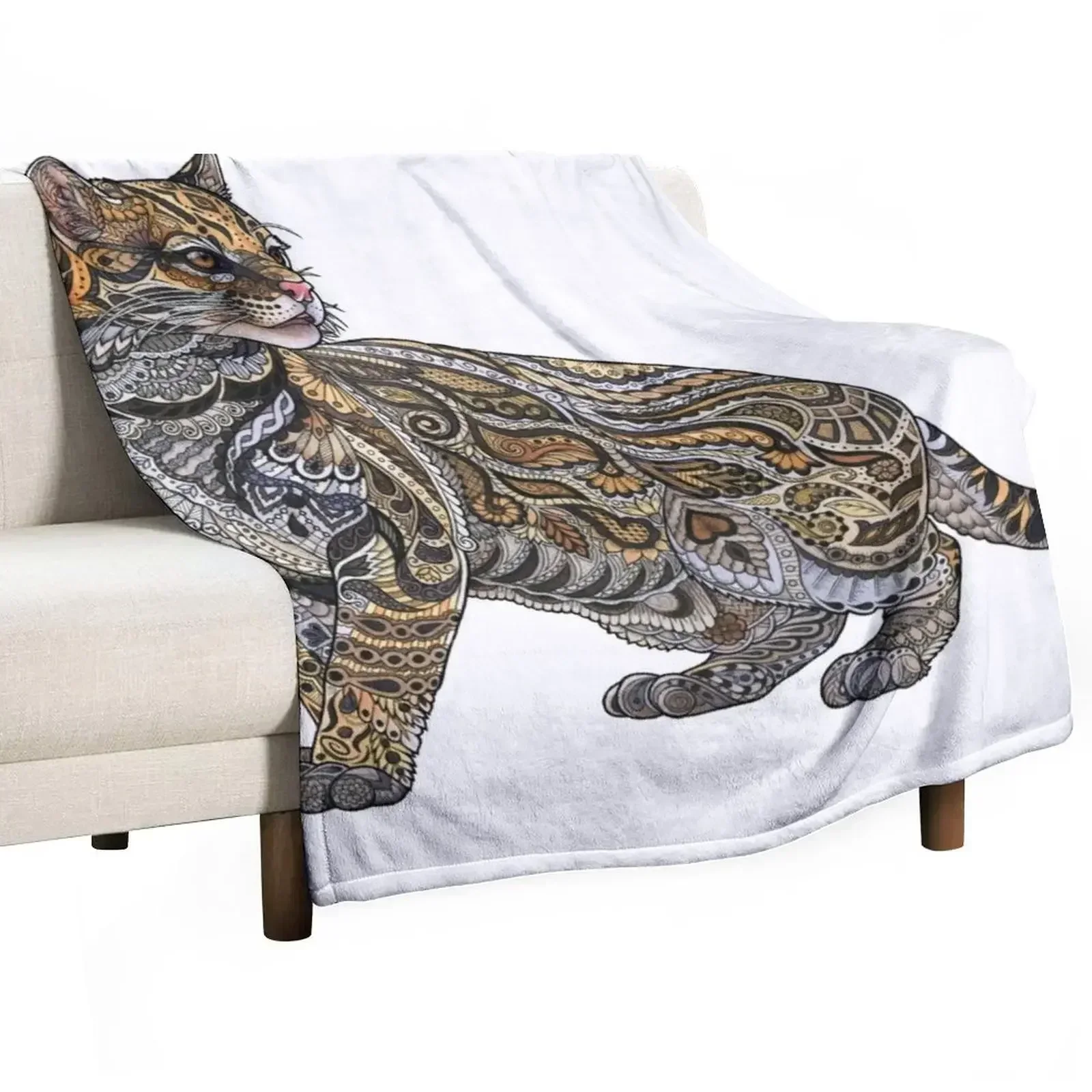 Ocelot Throw Blanket Fashion Sofas Bed Hairys Plaid Blankets