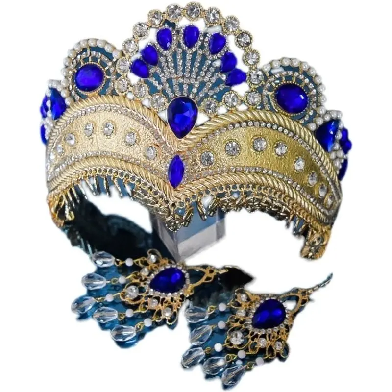 

Xinjiang dance headgear flower hat Uyghur performance costume matching crown