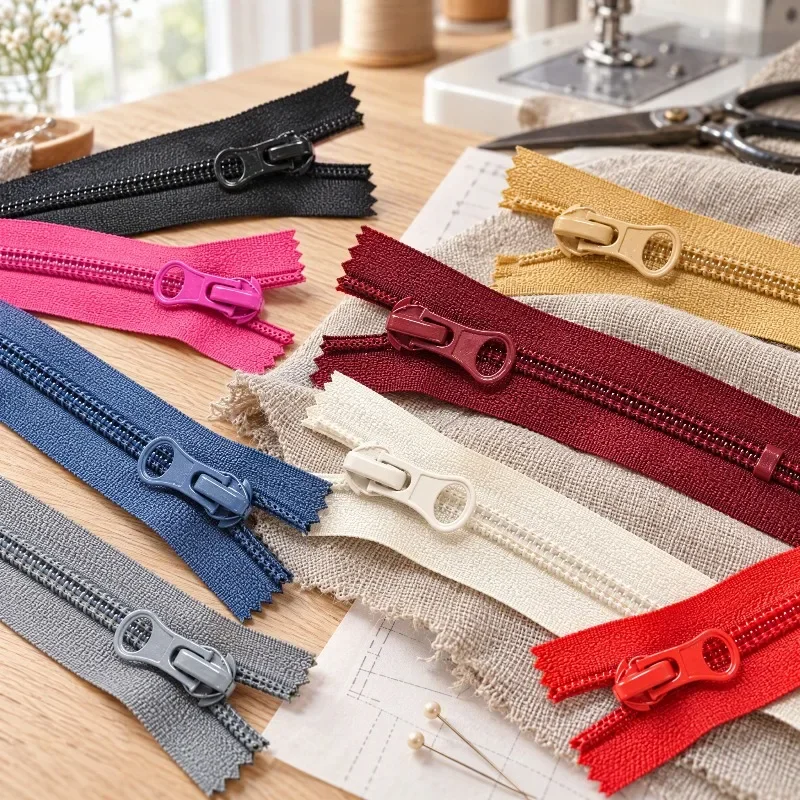 14pcs 5# Nylon Pull Tab Zippers Closed End Short Zippers for Bags Pouches Cushions DIY Sewing Crafts