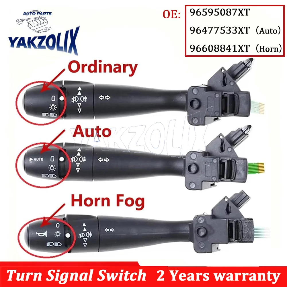Para Peugeot 206 207 307 406 407 807 Citroen C3 C4: Interruptor de Seta e Haste de Indicador de Direção 96477533XT 96595087XT 96608841XT