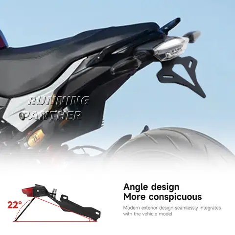 FÖR BMW F900R F 900 R F900 R 2020- Motorcykel Bak Kort Bakre Registreringsskyltshållare Bakre Fäste Integrerat LED-ljus 10 best sales BMW F900R Miniatyr - №6