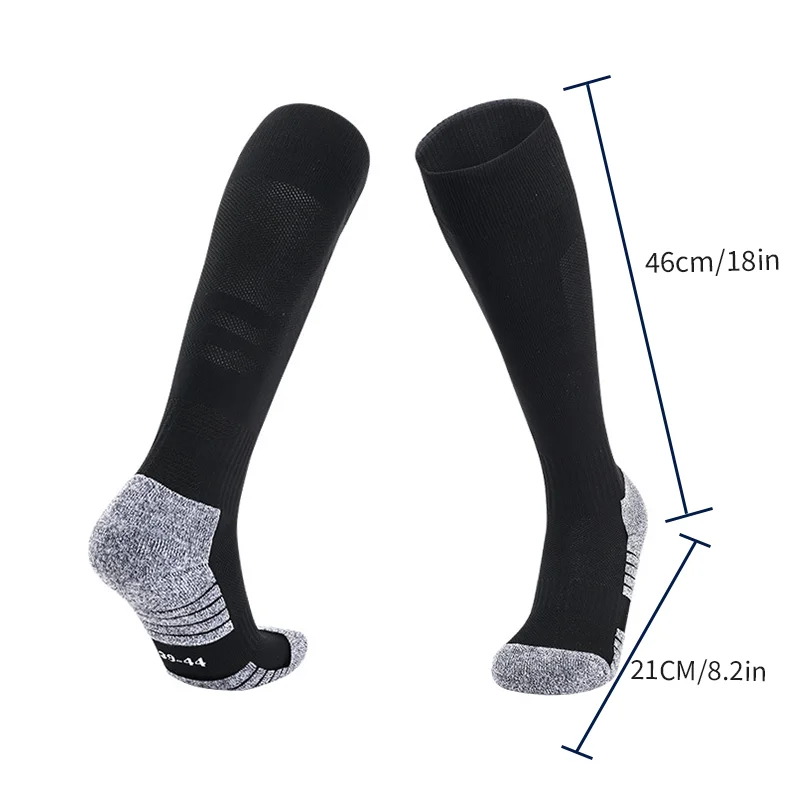 Football Accessories Black White Soccer Socks For Men Teenages Kids Over The Calf Baseball Rugby Athletic Sock