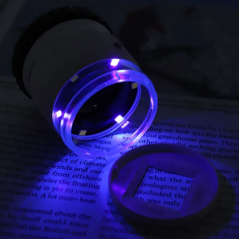 Professional 30X Optics Loupes LED Light Magnifying Glass Magnifier Jewelry