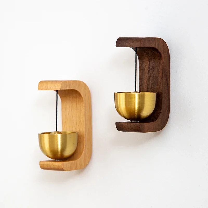 

Living Room Decoration Pendant Entrance Wind Chime Dopamine Doorbell Suction Door Type Copper Bell Store Opening Reminder