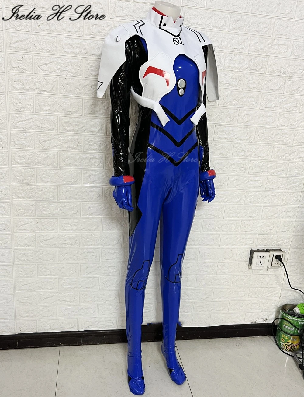 Irelia H-Disfraz de Ikari Shinji personalizado, mono de cuero, traje de conducción, traje de combate, Anime