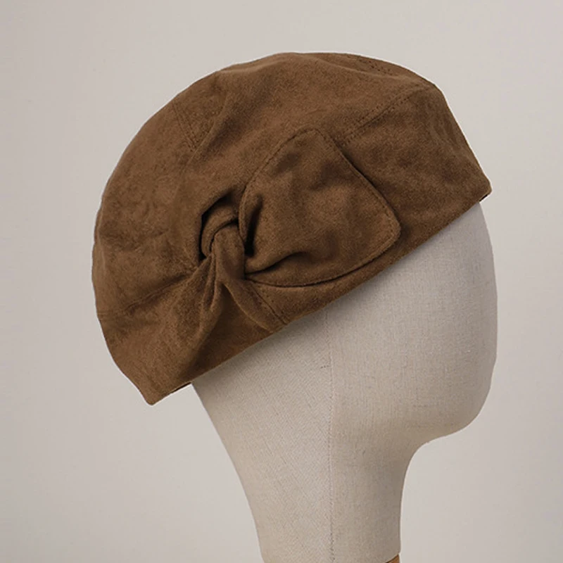 

Hat Women Beret Suede Autumn Winter Windproof Warm Accessory For Sun Protection Outdoor Casual Fashion