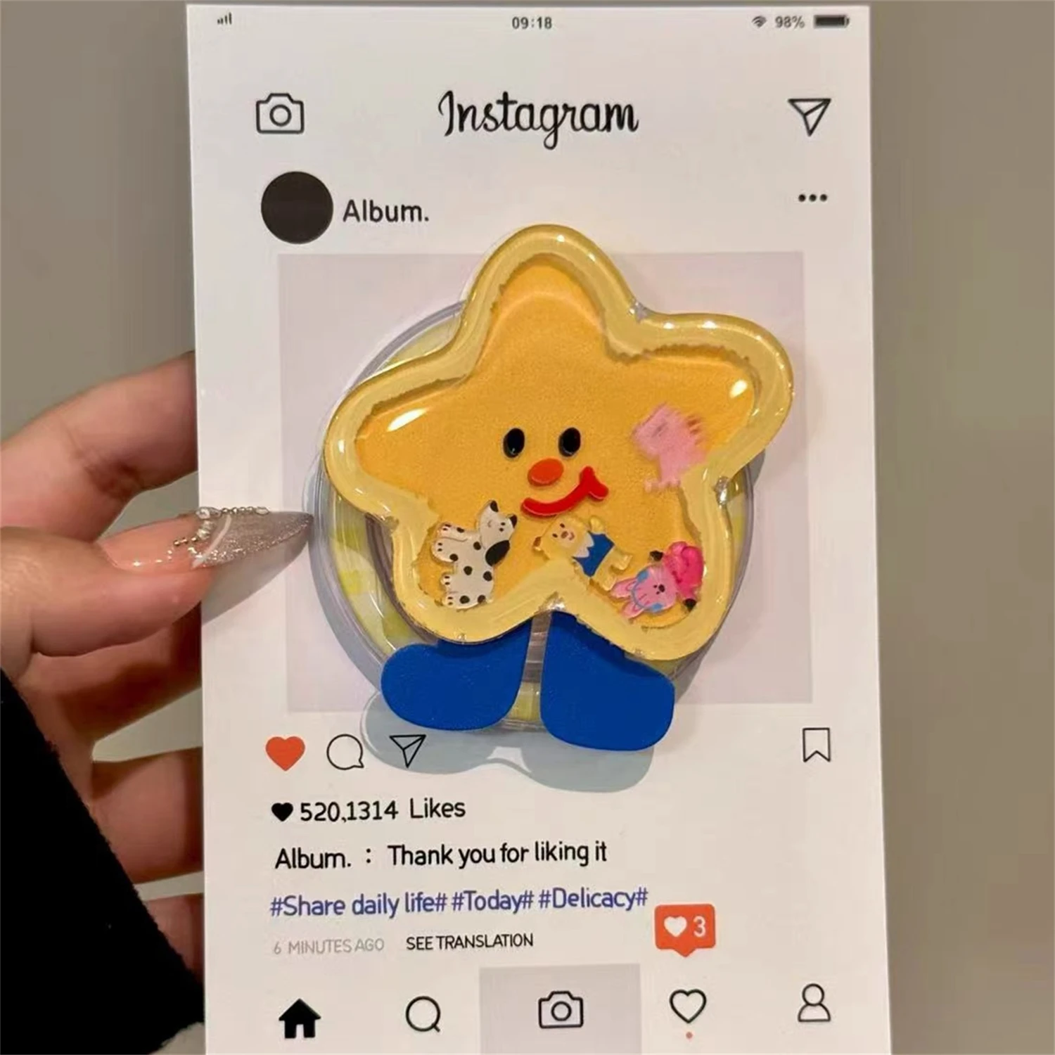 

Корейская милая магнитная подставка для Magsafe Grip Tok Griptok, кронштейн, держатель для телефона, поддержка IPhone, Samsung, Pad Smart Tok