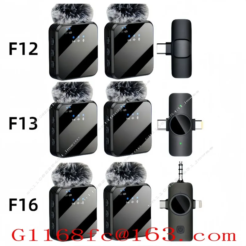 F12F13 Three-in-one Outdoor Live Broadcast Shooting Noise Reduction Radio Collar Clip Microphone