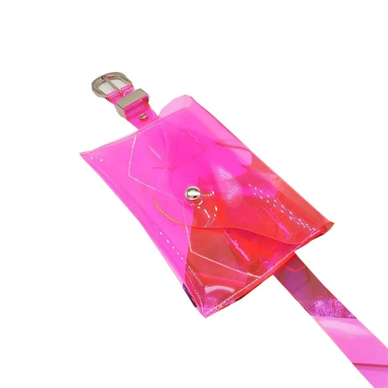 Tpu Plastic Waterproof Transparent Multicolor Waist Leather Bag Sports Dance Outdoor Dance Gift for Lovers Leather Accessories