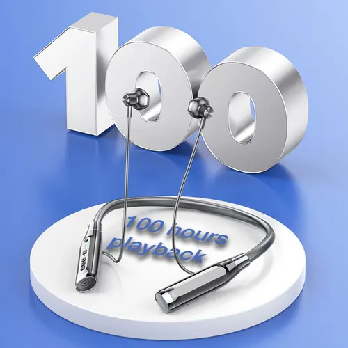 Imagen 2 del producto EARDECO 100 horas de resistencia auriculares inalámbricos bajo intrauditivo Bluetooth auriculares música deporte auriculares con micrófono estéreo