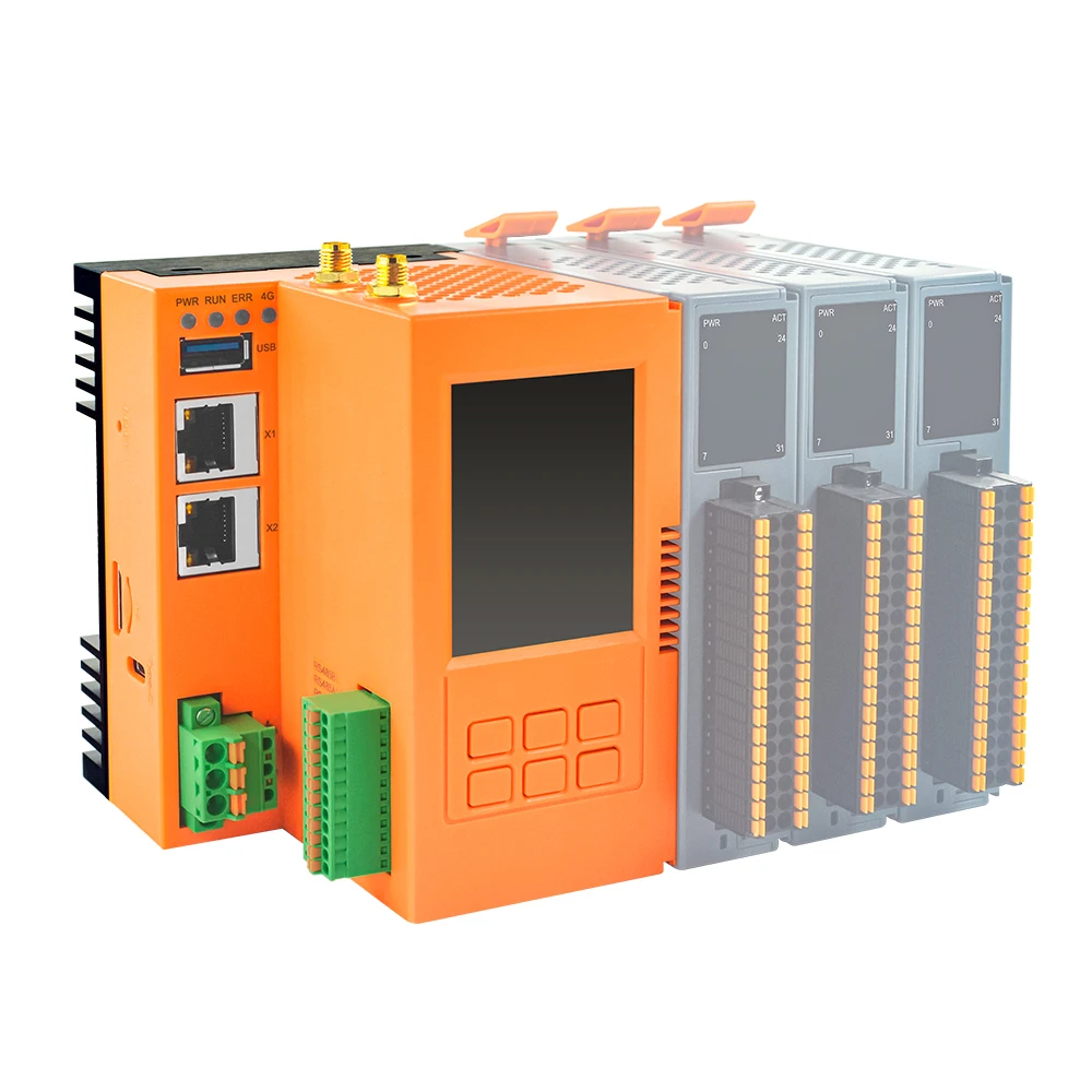 OpenEmbed Low Cost PLC Controller EdgeLogix-1146 RaspberryPICM5 USB 2.0 2RJ45 RS485 Industrial Control 4GB/8GB/16GBLPDDR4