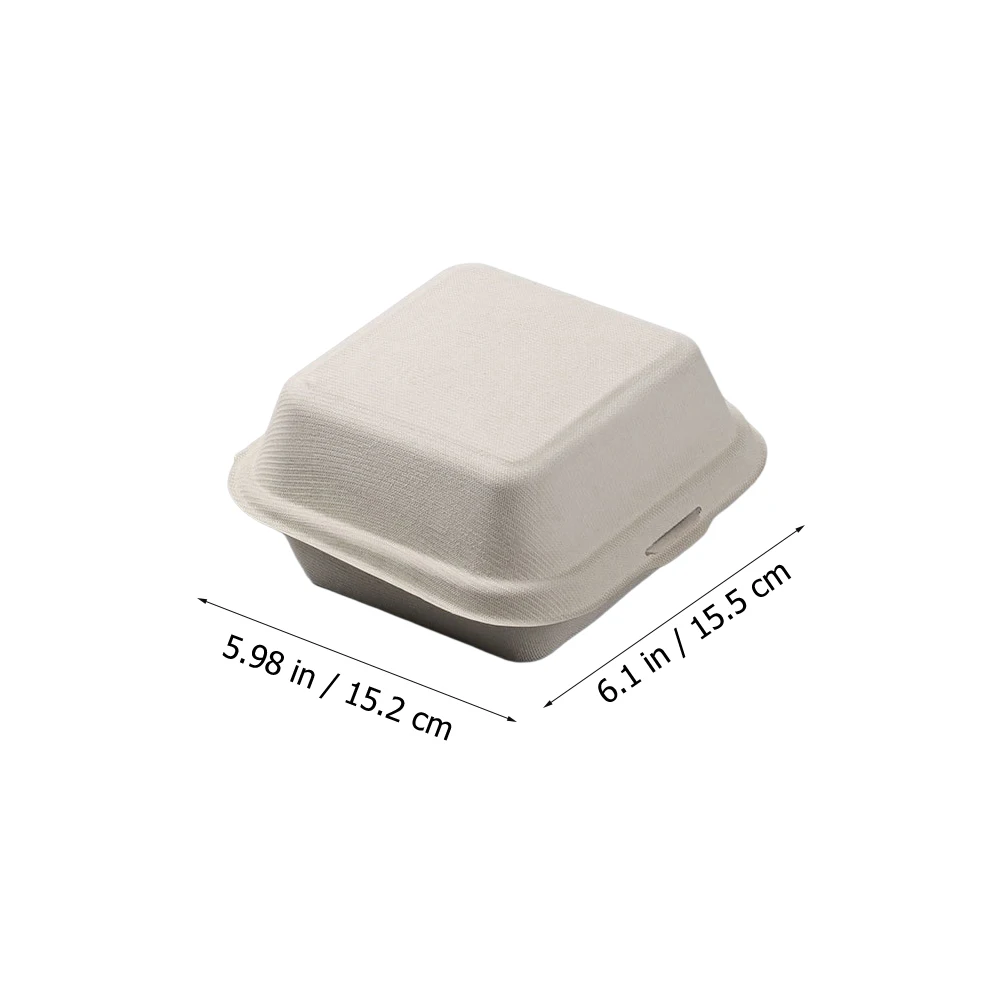 

20 Pcs Snack Box Food Supply Convenient Boxes Portable to Go Containers Trays for Serving Accessories Sugar Cane Pulp