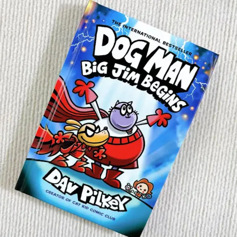 Homme chien # 14 Big Jim Believes livre d'histoires à couverture rigide pour enfants anglais roman graphique de bande dessinée drôle pour enfants