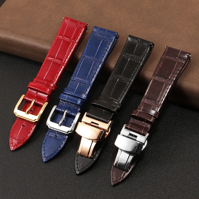 Substitute Sharp Wine Barrel Hollow Square Mechanical Watch X U Z MY Series Straight Interface Cowhide Watch Strap With 22mm