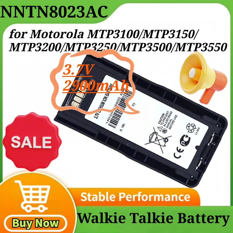 

NNTN8023AC 3.7V 2900mAh NNTN8023 NNTN8023A Battery for Motorola MTP3100 MTP3150 MTP3200 MTP3250 MTP3500 MTP3550 Two Way Radios