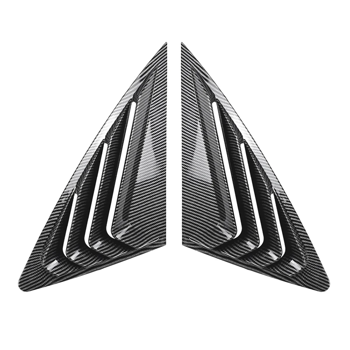 Car Rear Window Shutter Cover Trim Window Louver Side Vent Trim for Q3 F3 Sportback 2019-2024,Carbon Fiber Pattern