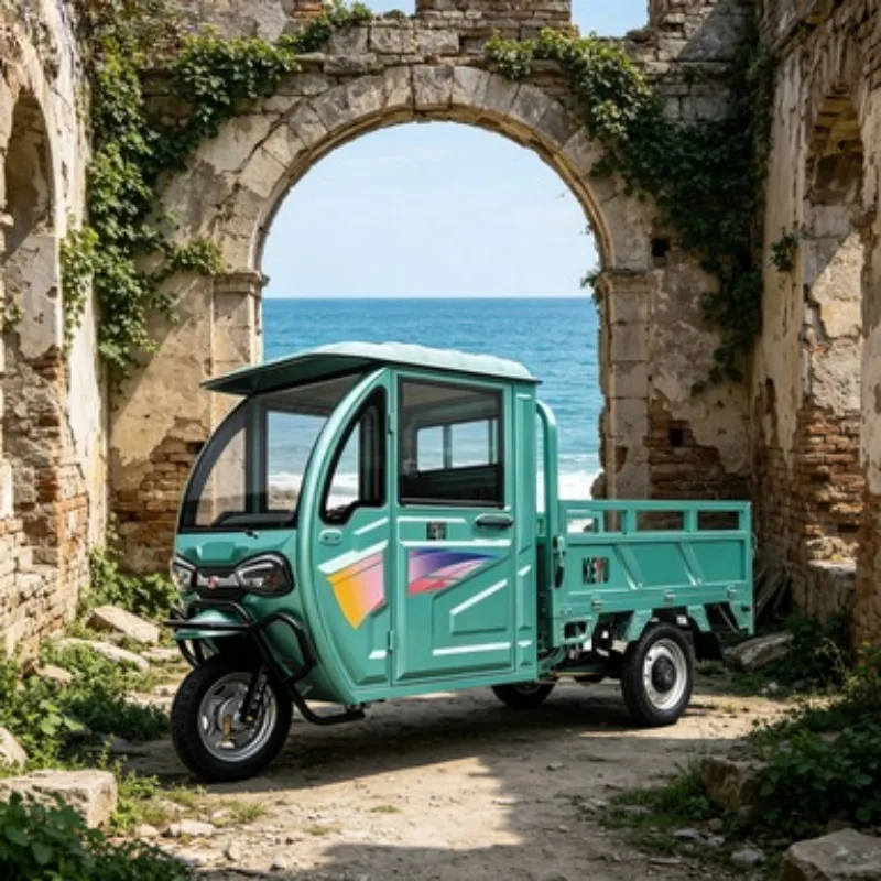 60V 1200W Electric Cargo Tricycle Open Body 600kg Payload 3 Wheel for Warehouse Cargo and Farm Transport Sale