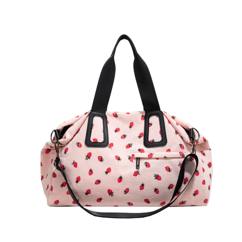 عادية سعة كبيرة الفانيلا حقيبة تسوق سفر حقائب ليوبارد الفراولة القوس أنماط شخصية 2026 الساخن العصرية حقائب كتف المرأة #6