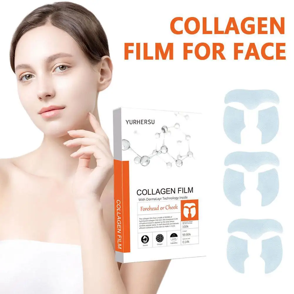 1set Collagen Film Water Soluble 2024 Moisturizing Circles Anti Collagen Paste Face Dark Essence Patch H5l9