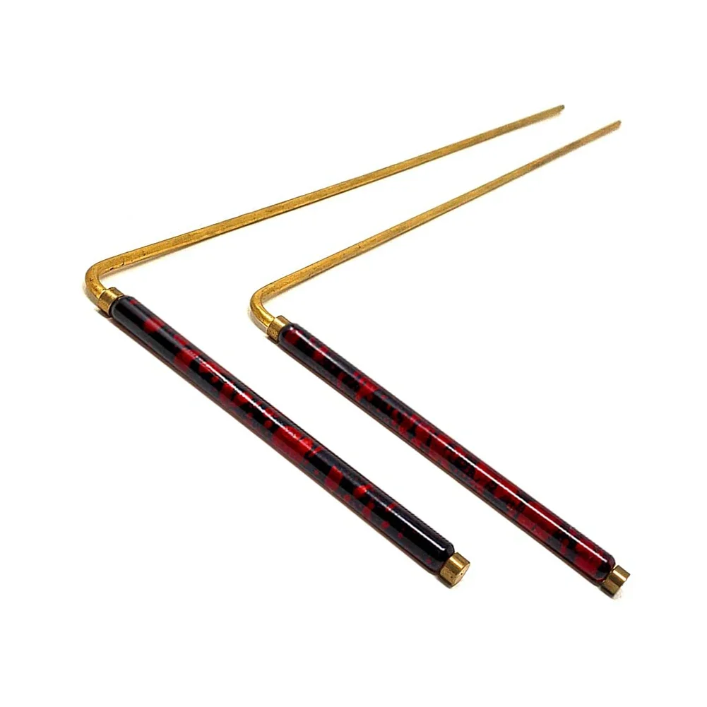 2Pcs 99.9% Pure Copper Dowsing Rod Water Divining Witching Energy Divining Healing Rods Metal Detector Rod Copper Probe view 4