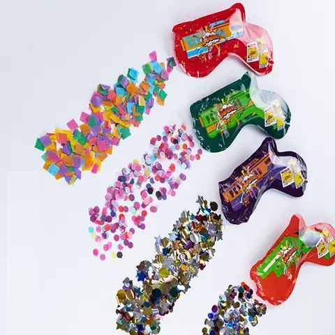 6/12pcs Wedding Confetti Inflatable Pistol Handheld Confetti Gun Foil Balloons Firework Cannon For Wedding/Birthday/Graduation