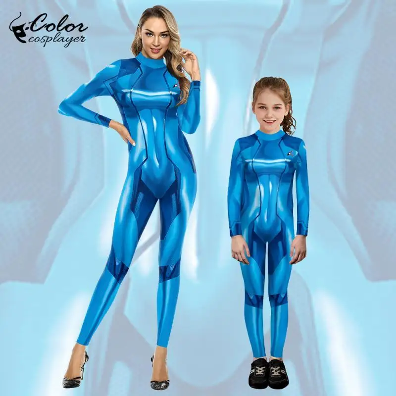 

Robot Cosplay Costume Matching Outfit 3D Digital Printed Parent-Child Whole Costume Zentai Bodysuit Halloween Party Clothes