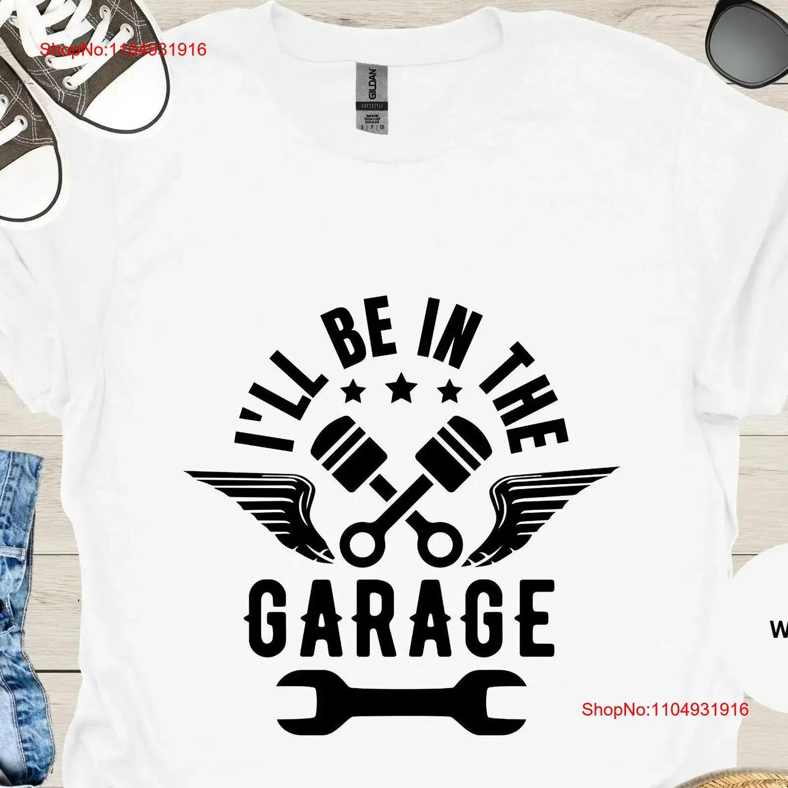 كن حسد أصدقائك مع سأقوم بها في تي شيرت جراج اشتر الآن ملابس مصممة مغسولة عتيقة للارتداء اليومي الناعم #1