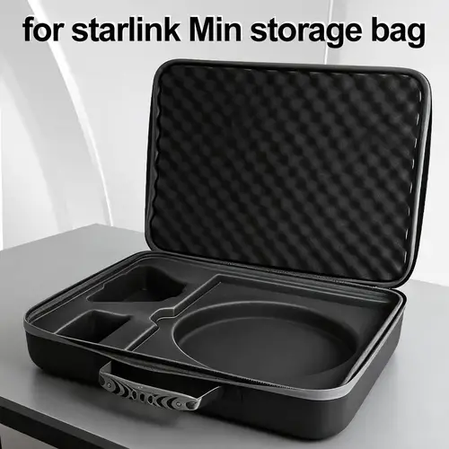 Imagen 2 del producto Bolsa de viaje para StarLink Mini, bolsa de transporte protectora para accesorios de StarLink Mini, estuche de almacenamiento a prueba de golpes para StarLink