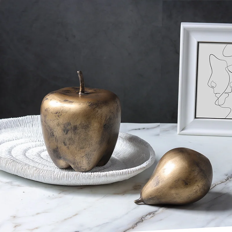 Creative Fruit Sculptures Imitating Apples and Pears, Room Furniture, Desk Decorations,Handicrafts, Fruit Sculptures, Home Decor
