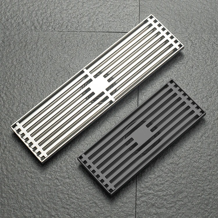 Shower Drain Stainless Steel Long Linear Shower Grate Floor Drain For Bathroom