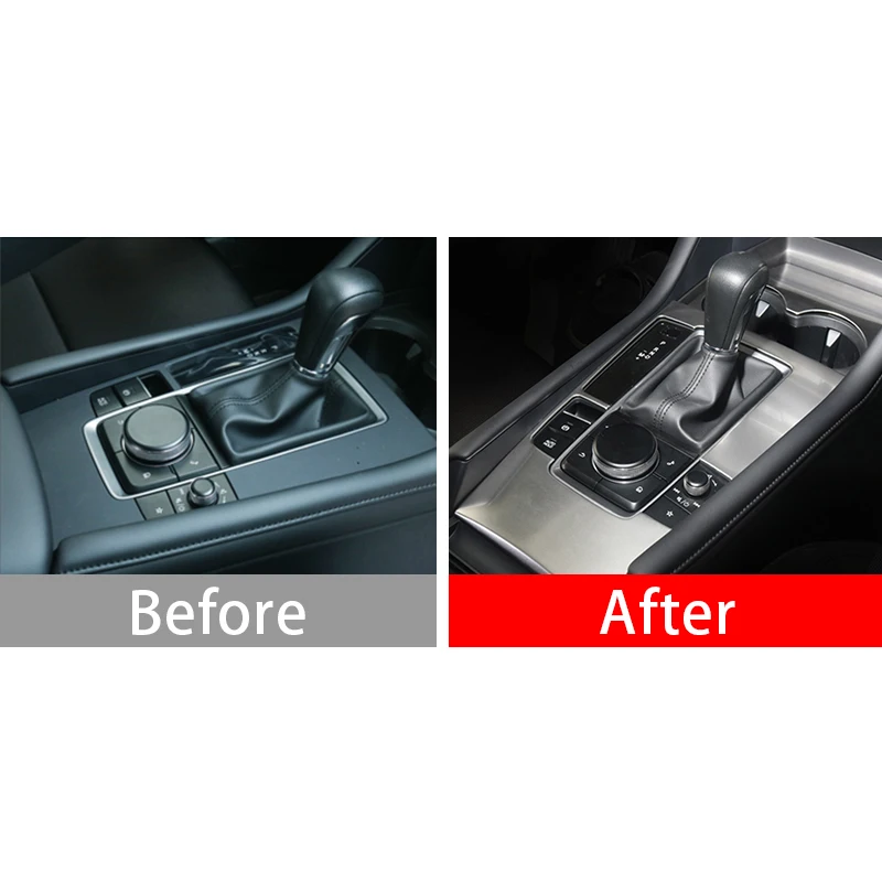 For Mazda 3 BP 2019 2020 2021 2022 2023 2024 2025 Alexa Stainless Car Gear Shift Panel Interior Protector Cover Trim Sticker