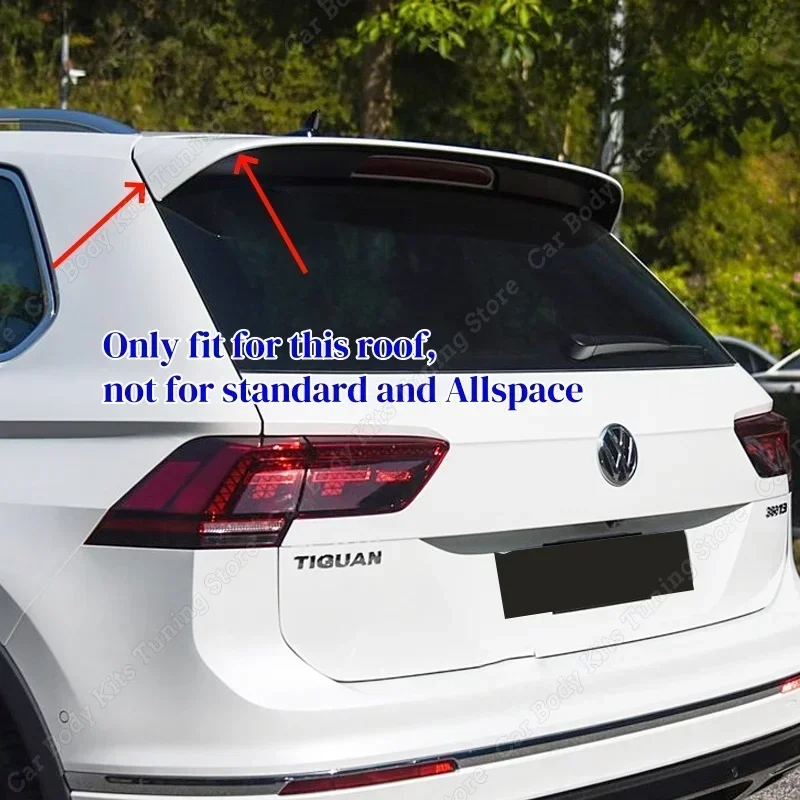 Rear Roof Spoiler Wing For Volkswagen Tiguan MK2 R R-Line Facelift 2017-2023 Car Rear Tail Wing Decoration Body Kits Tuning  ABS