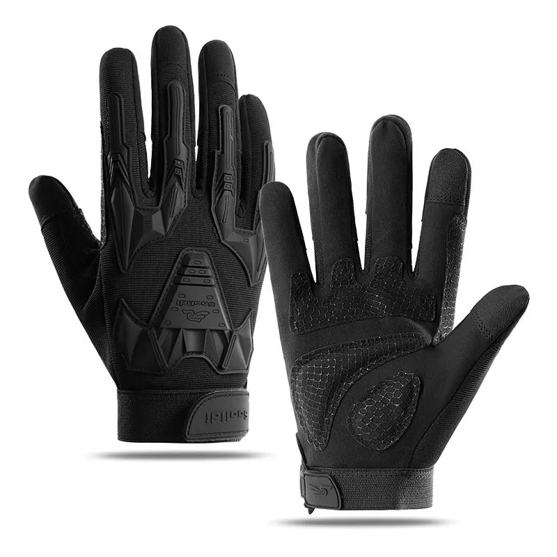 Men's Full-Finger Cycling Gloves-for Motorcycle Electric Bike & Combat Anti-Slip Touch Screen-Compatible Suitable for Hiking