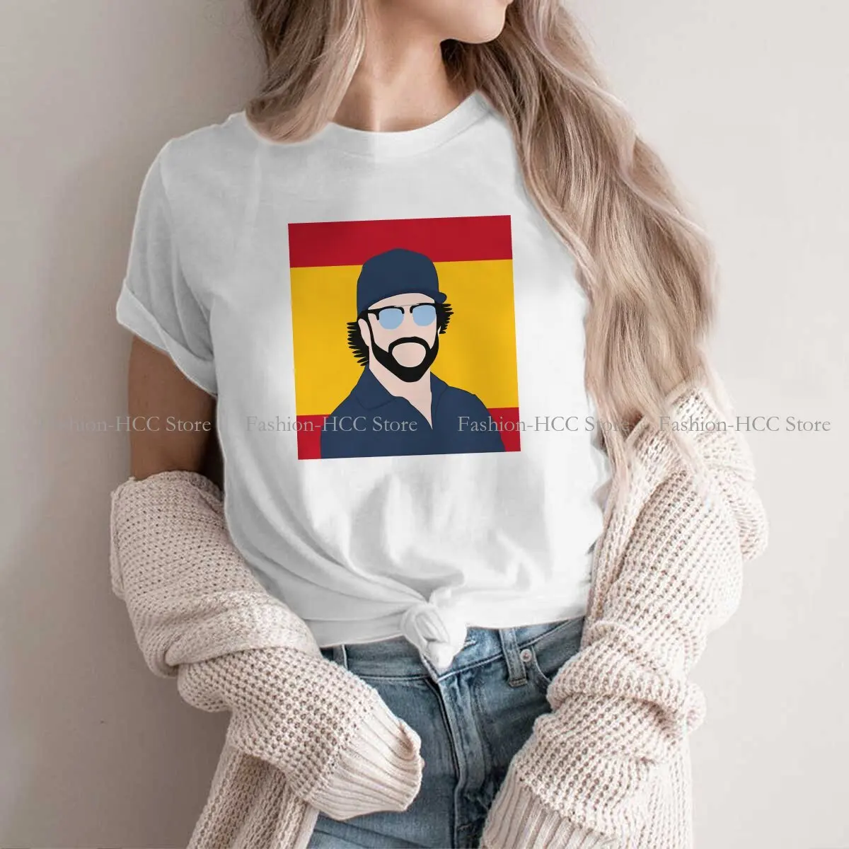 Alonso Polyester TShirts Face Art Flag Edition Personalize Homme T Shirt Hipster Clothing