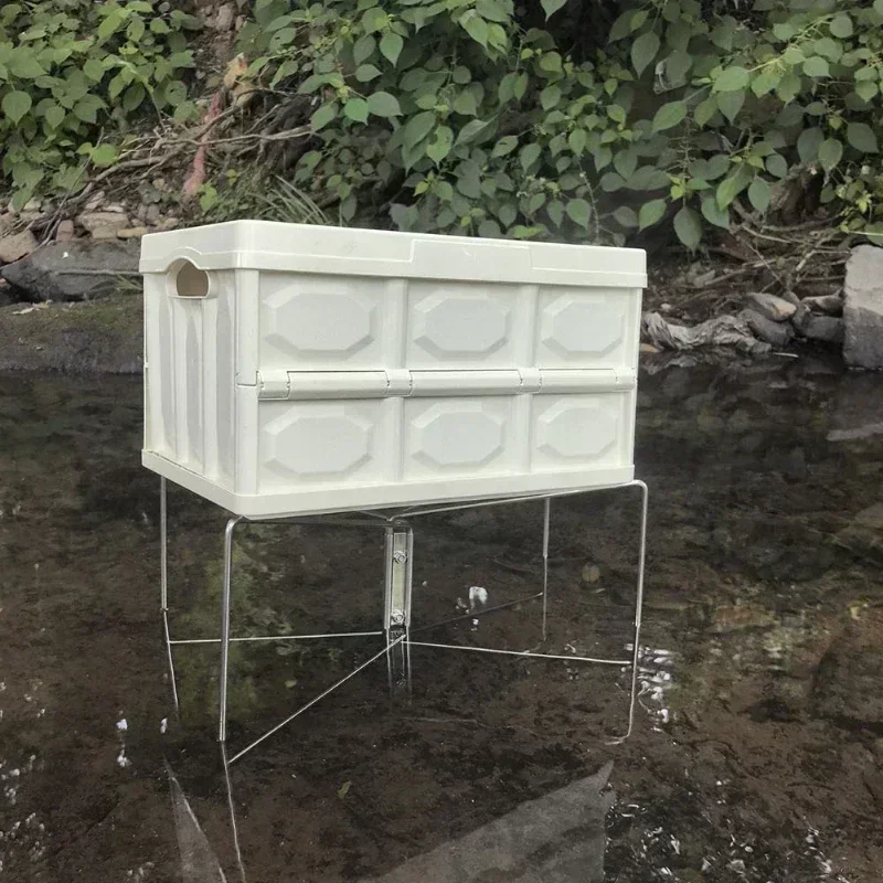 1-10 قطعة للطي التخييم برودة حامل الفولاذ المقاوم للصدأ عدم الانزلاق نزهة شواء دلو حامل المحمولة الجليد الجرف في الهواء الطلق حامل