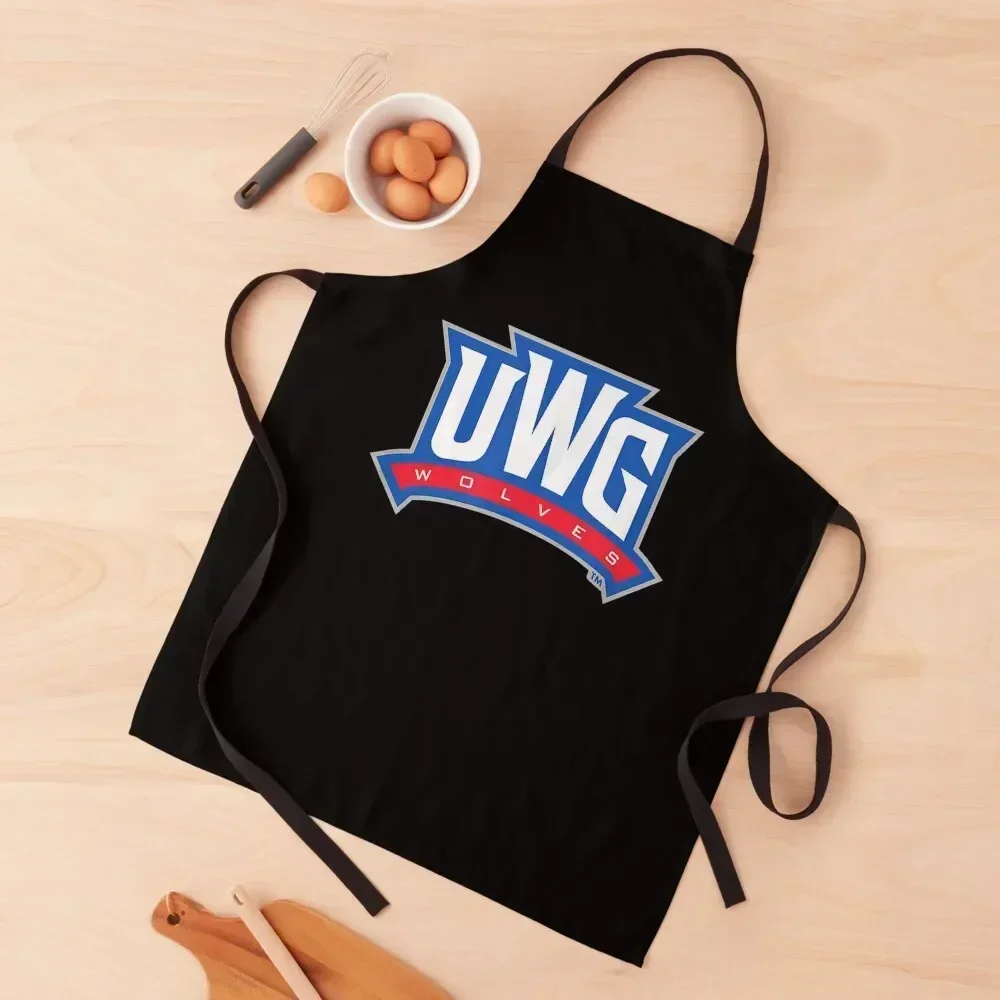 

UWG Wolves Arch Легкая атлетика Wordmark Стандартная футболка Фартук для кормления бариста Рождественский фартук