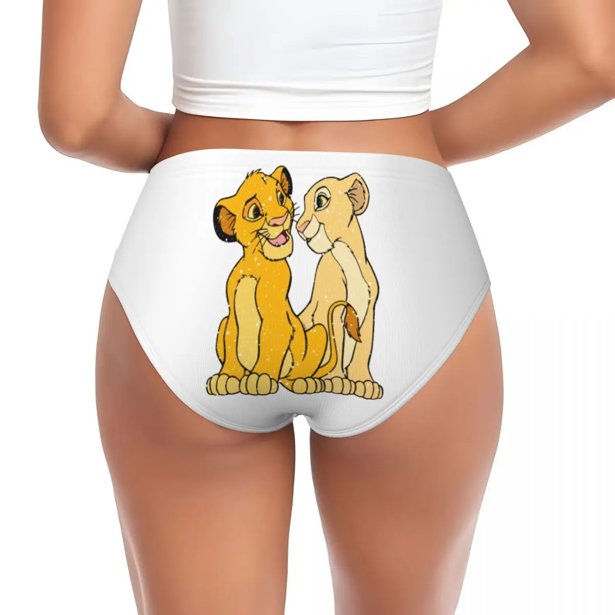 Custom Women Baby Nala And Simba From The Lion King Brief Panties Female Funny Cartoon Movie Hakuna Matata Underwear Underpants