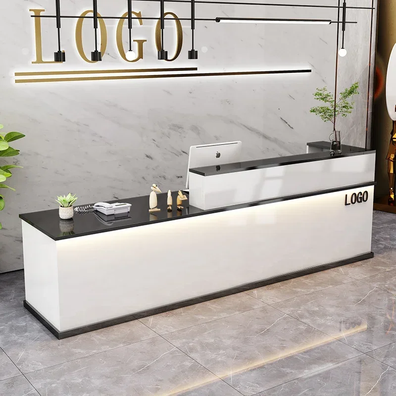 

Bar Luxury Counter Reception Desk Shop Stand Beauty Salon Conference Reception Desk Information Modern Recepcja Store Furniture