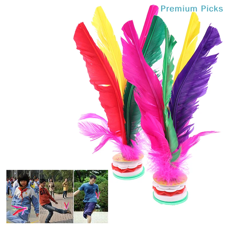 portable2pc China Jianzi Fancy Shuttlecock Fitness Entertainment For Physical Exercise