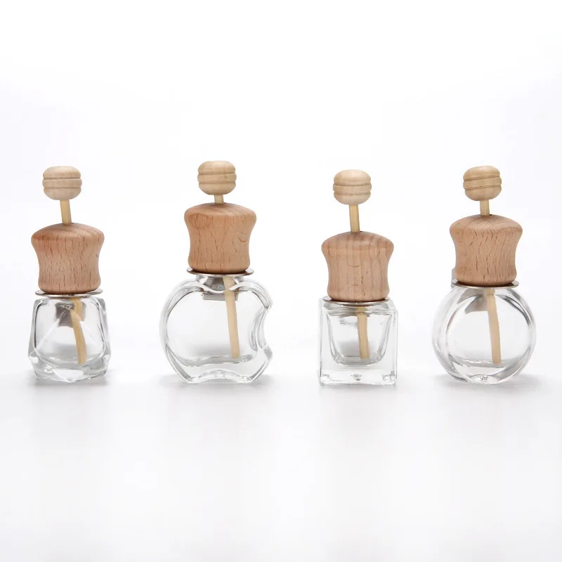 1PCS Car Hanging Glass Bottle Air Freshener Empty Bottle Aromatherapy Pendant Diffuser Car Decoration Aromatherapy Ornament