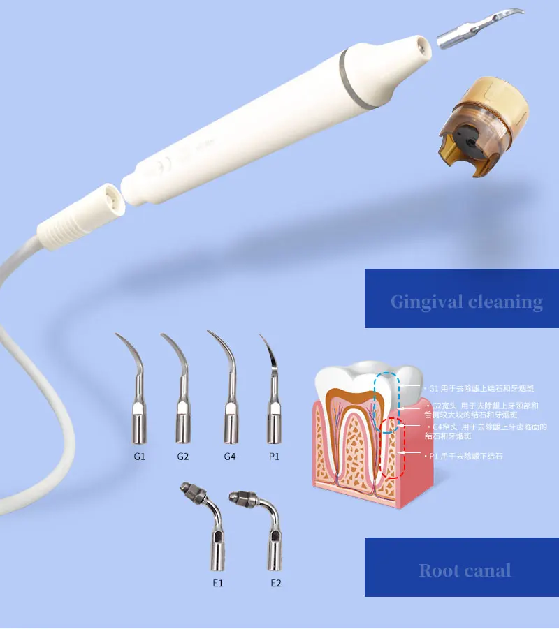 Stomatologia stomatologiczna skalowanie 2 w 1 stomatologia powietrze profia ultradźwiękowe skaler dentystyczny mają wyjmowane narzędzia dentystyczne do skalowania